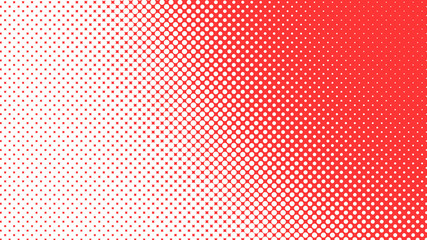Obraz premium Red and white dotted background in retro pop art comic style, vector illustration