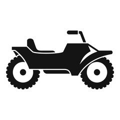Desert quad bike icon. Simple illustration of desert quad bike vector icon for web design isolated on white background