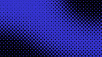 Dark blue pop art background with dots design, abstract vector illustration in retro comics style