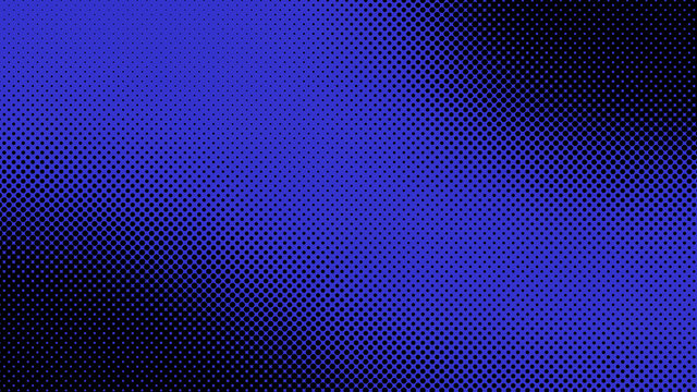 Dark blue pop art background with dots design, abstract vector illustration in retro comics style