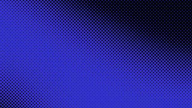 Dark blue retro comic pop art background with haftone dots design. Vector clear template for banner or comic book design, etc