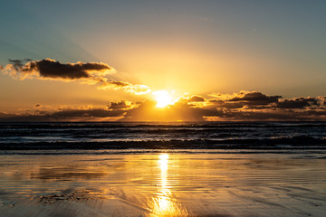 Sonnenuntergang Foxton Beach