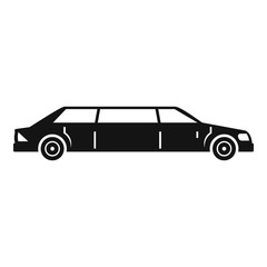 Limousine icon. Simple illustration of limousine vector icon for web design isolated on white background