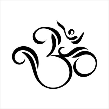 recommend clip art: Aum (Om) The Holy Motif Calligraphic Style