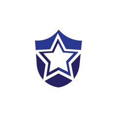 star and shield logo vector