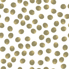 Vector Pattern Seamless Dark Yellow Polka Dots