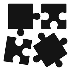 Alzheimer puzzle test icon. Simple illustration of alzheimer puzzle test vector icon for web design isolated on white background