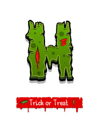 Halloween green color comic horror zombie font