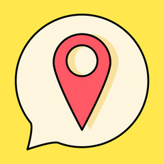 Navigation geolocation icon. vector illustration in flat design on background