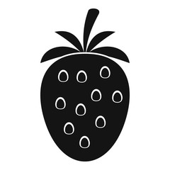 Strawberry icon. Simple illustration of strawberry vector icon for web design isolated on white background