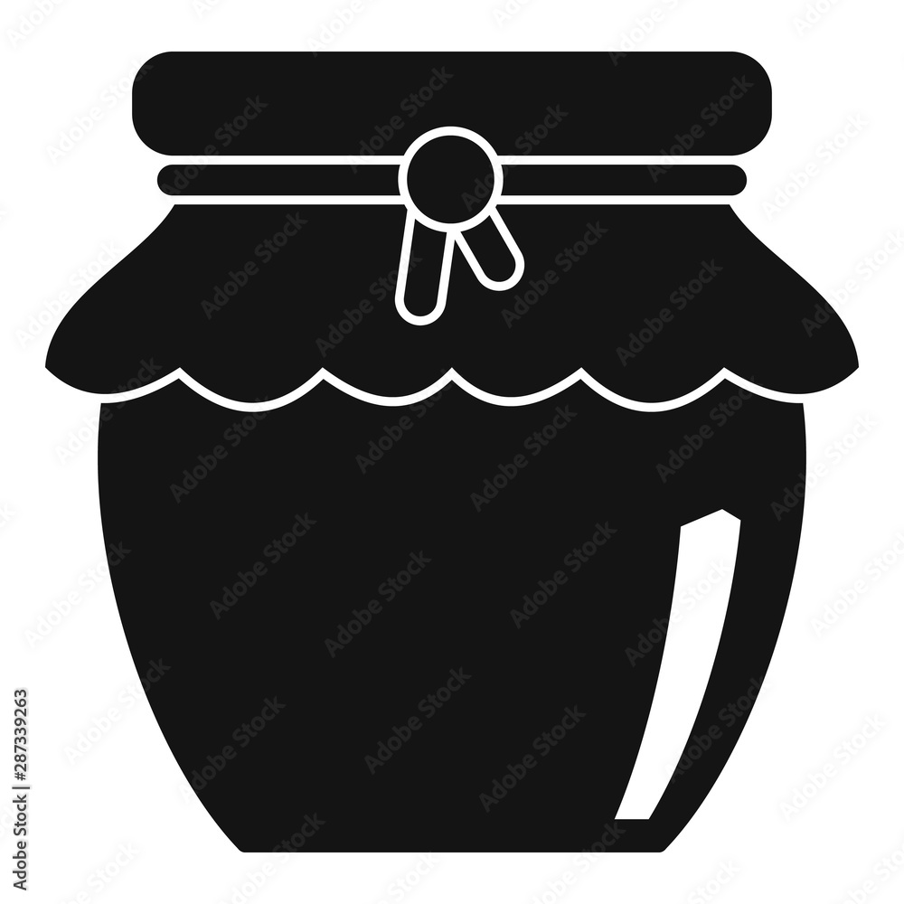 Poster honey jar icon. simple illustration of honey jar vector icon for web design isolated on white backgr