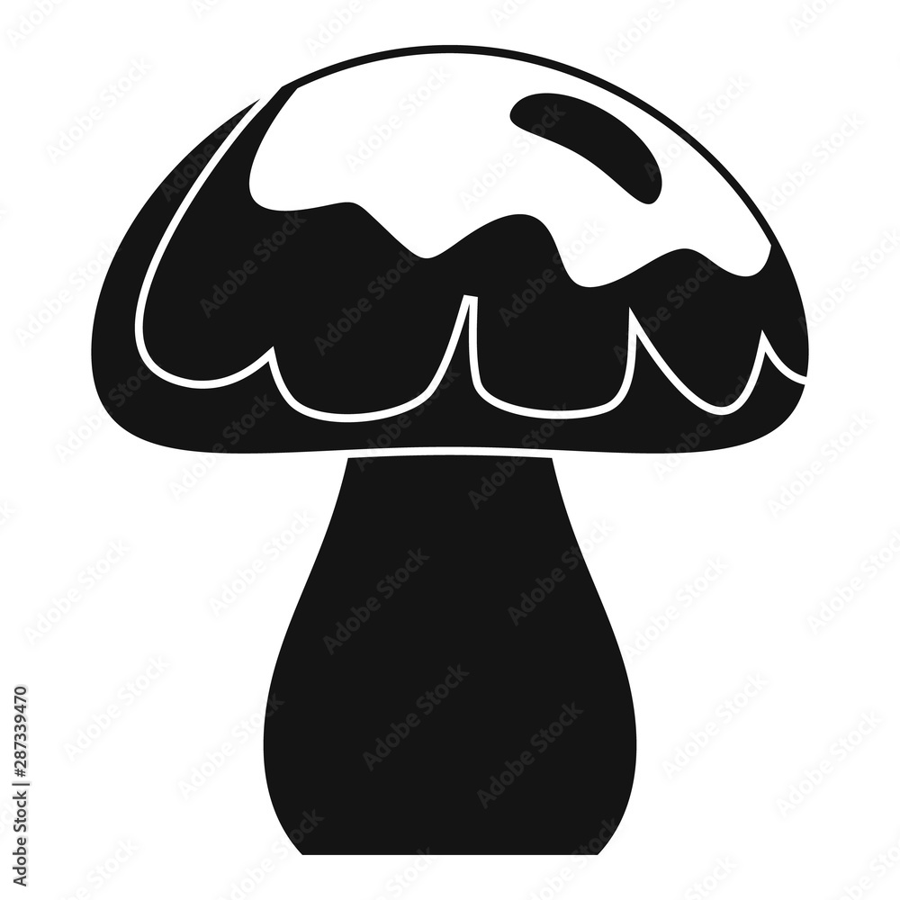 Poster forest mushroom icon. simple illustration of forest mushroom vector icon for web design isolated on 