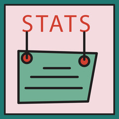 statistics vector icon, infographic chart symbol. Modern, simple flat vector illustration for web site or mobile app