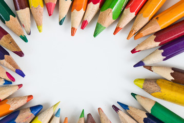 Colorful pencils background