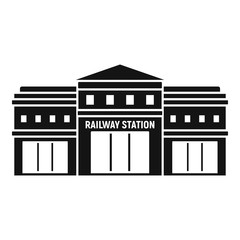 Railway station icon. Simple illustration of railway station vector icon for web design isolated on white background