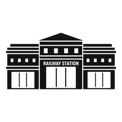 Railway station icon. Simple illustration of railway station vector icon for web design isolated on white background