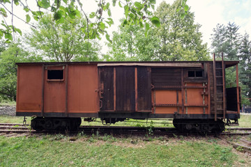 Fototapeta na wymiar Old abandoned carriage