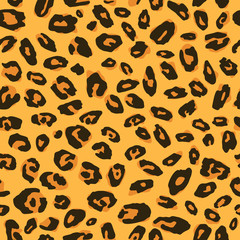 Jaguar or leopard skin pattern, repeating seamless texture. Animal print for Textile Design / Vector Illustration