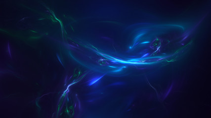 3D rendering multicolored abstract fractal on black background