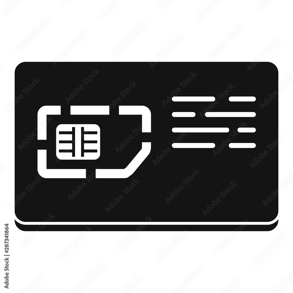 Poster mobile sim card icon. simple illustration of mobile sim card vector icon for web design isolated on 