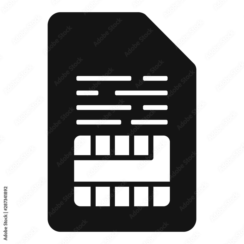Poster cellular sim card icon. simple illustration of cellular sim card vector icon for web design isolated