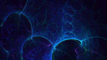 Obraz premium 3D rendering multicolored abstract fractal on black background