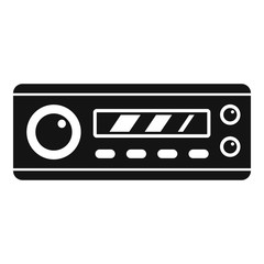 Compact car audio icon. Simple illustration of compact car audio vector icon for web design isolated on white background