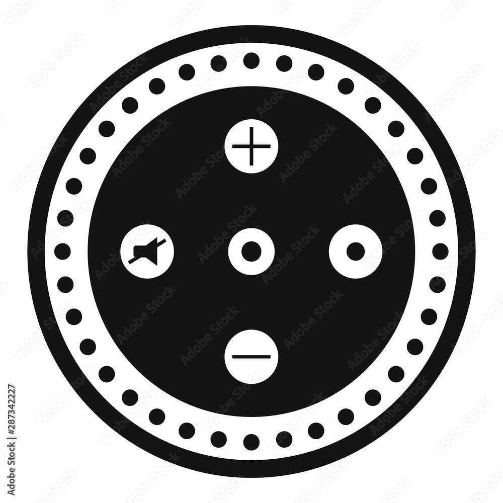 Poster top view smart speaker icon. simple illustration of top view smart speaker vector icon for web desig