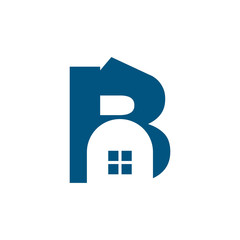 lines that make up the letter b logo template