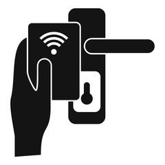 Control smart door lock icon. Simple illustration of control smart door lock vector icon for web design isolated on white background