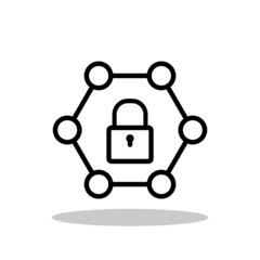 Private network icon in trendy flat style. Private network symbol for your web site design, logo, app, UI Vector EPS 10. - Vector