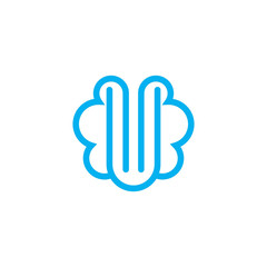 initial U logo template