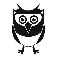 Owl character icon. Simple illustration of owl character vector icon for web design isolated on white background