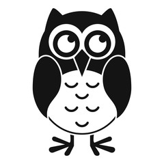 Funny owl icon. Simple illustration of funny owl vector icon for web design isolated on white background