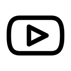 youtube icon vector outline