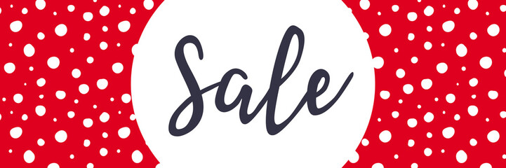 Sale - typography, text on modern illustrated background