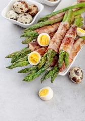 Asparagus with bacon.