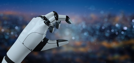 View of a Robot Hand Cyborg - 3d rendering