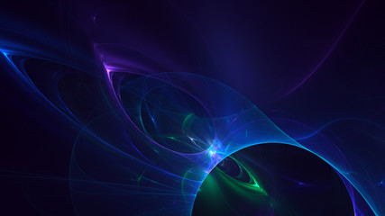 3D rendering multicolored abstract fractal on black background