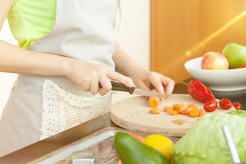 young woman at the kitchen