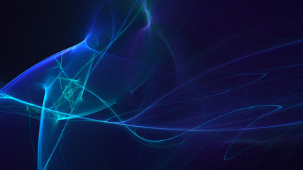 Fototapeta premium 3D rendering multicolored abstract fractal on black background