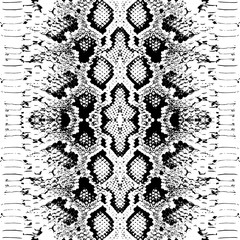 Snake skin scales texture. Seamless pattern black isolated on white background. simple ornament, Can be used for fabrics, wallpapers. Vector