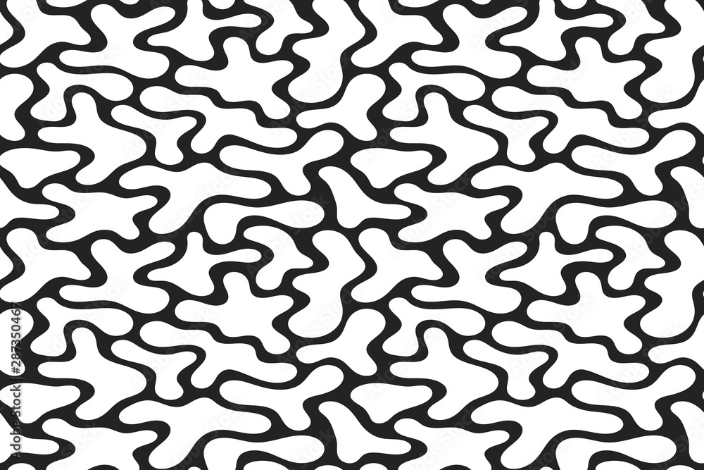 Poster monochrome vector seamless pattern.