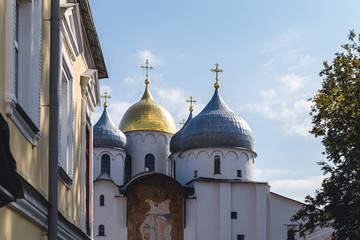 Temple in Russia in the summer