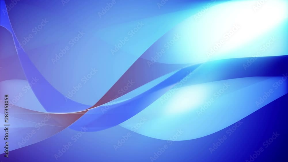 Poster smooth wavy 3d rendering of beautiful motion background in blue colors. twisted lines slow moving in