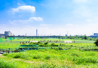 多摩川　河川敷グラウンド