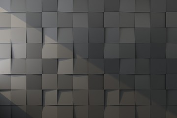 black wall with square planes texture