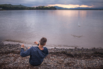 boy on the beach