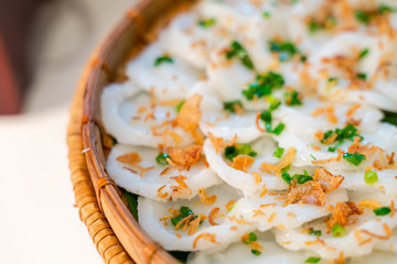 Banh Cuon, Vietnamese steamed rice paper meat meal