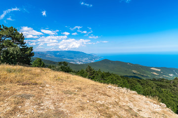 Fototapeta na wymiar Beautiful view from a Mount Ah-Petri in Crimea